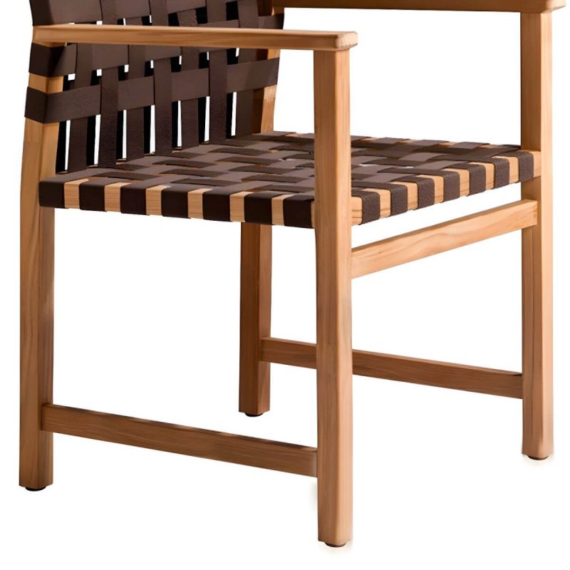 "Modern Patio Dining Table Set 1/3/6/11 Pcs Wood Frame Patio Dining Table and Chairs - Table 70.9"L x 35.4"W x 29.5"H Zero Brown"