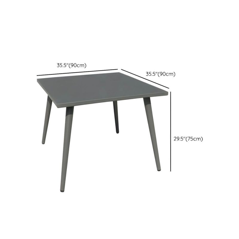 "Dimension of Modern Wood Patio Dining Table 3/5/7/9 Pcs Black Dining Set for Courtyard - Table & Chair(s) 35.4"L x 35.4"W x 29.5"H 4 Square"