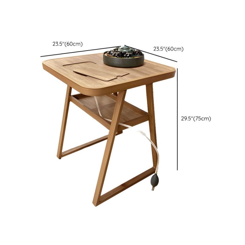 "Dimension of Modern Style Dining Set Square Metal 1/3 Pcs Dining Table Set - Table & Chair(s) 23.6"L x 23.6"W x 29.5"H 2 Light Brown"