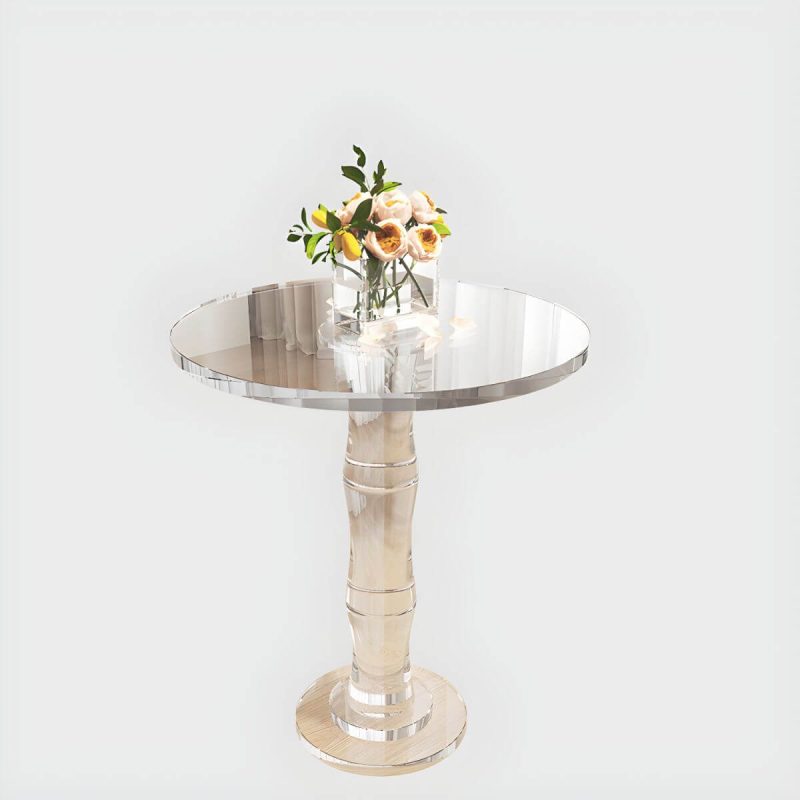 "Modern Round Shape Courtyard Table Plastic Waterproof Outdoor Table - Table Only 18"L x 18"W x 24"H"