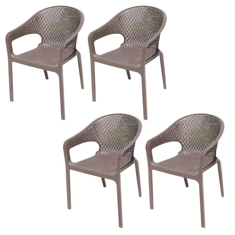 "Industrial Dining Side Chair Set of 2/4/6/8 Metal Outdoor Chair - 22"L x 22"W x 31"H 4 Piece Set"