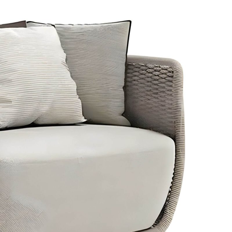 "Modern 31.5 Inch Cord Sofa Pillow Included Outdoor Patio Furniture - 3-Seater Sofa"