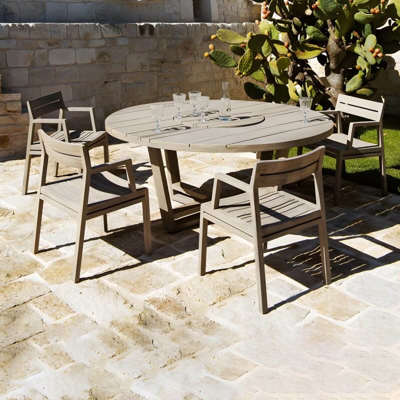 "Solid Wood Dining Table Set 1/5/11 Pieces Boho Patio Dining Sets - Table & Chair(s) 47.2"L x 47.2"W x 29.5"H 4"