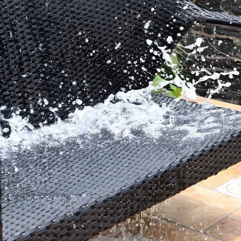 "Rattan Patio Sofa Modern Style Minimalist Villa Outdoor Patio Sofa - 65"L x 29"W x 34"H"