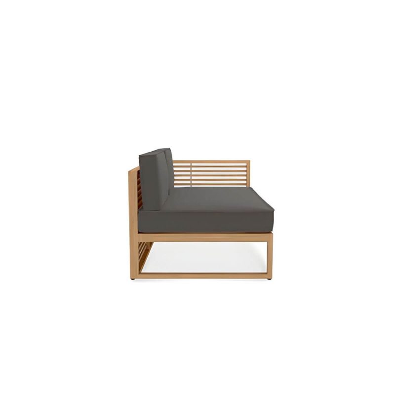 "Contemporary Water Resistant Patio Sofa Solid Wood Outdoor Patio Sofa - Gray 33"L x 33"W x 26"H"