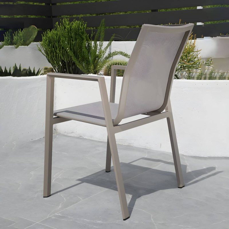 "Modern Dining Armchair Set of 2/4/6/8 Metal Patio Dining Chair - 6 Piece Set"