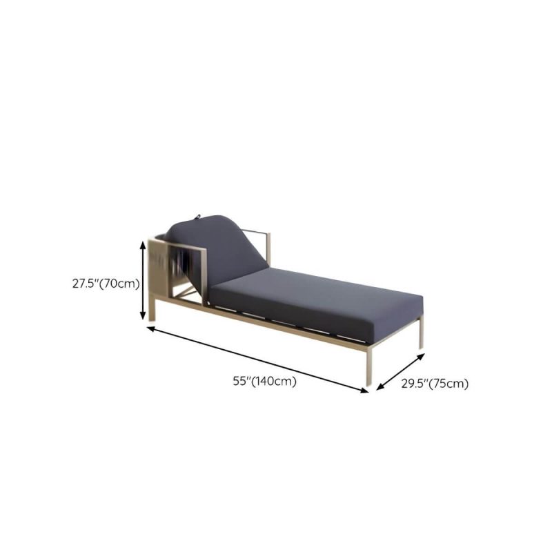 "Dimension of Metal Water Resistant and UV Resistant 1 Piece Patio Sofa with Cushions - 55"L x 29.5"W x 28"H Daybed"