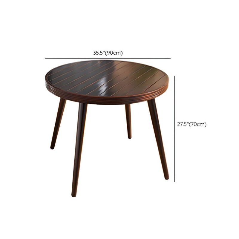 "Dimension of Traditional Style Patio Table Metal Scratch Resistant Patio Table - 35"L x 35"W x 28"H Table Only"