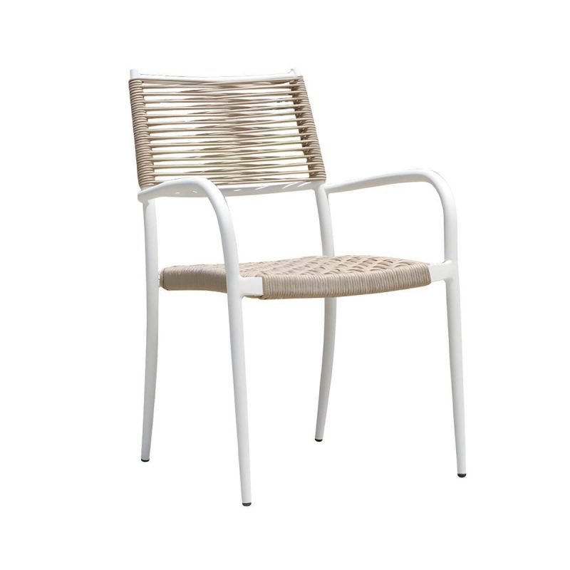 "Contemporary Metal Dining Table Set with White Top for Courtyard - Table & Chair(s) 28"L x 28"W x 29"H 2"