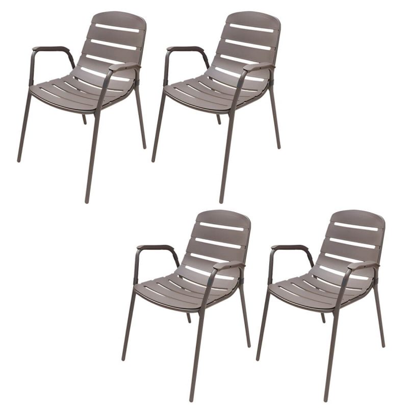 "Industrial Dining Side Chair Set of 2/4/6/8 Metal Outdoor Chair - 22"L x 21"W x 31"H 4 Piece Set"