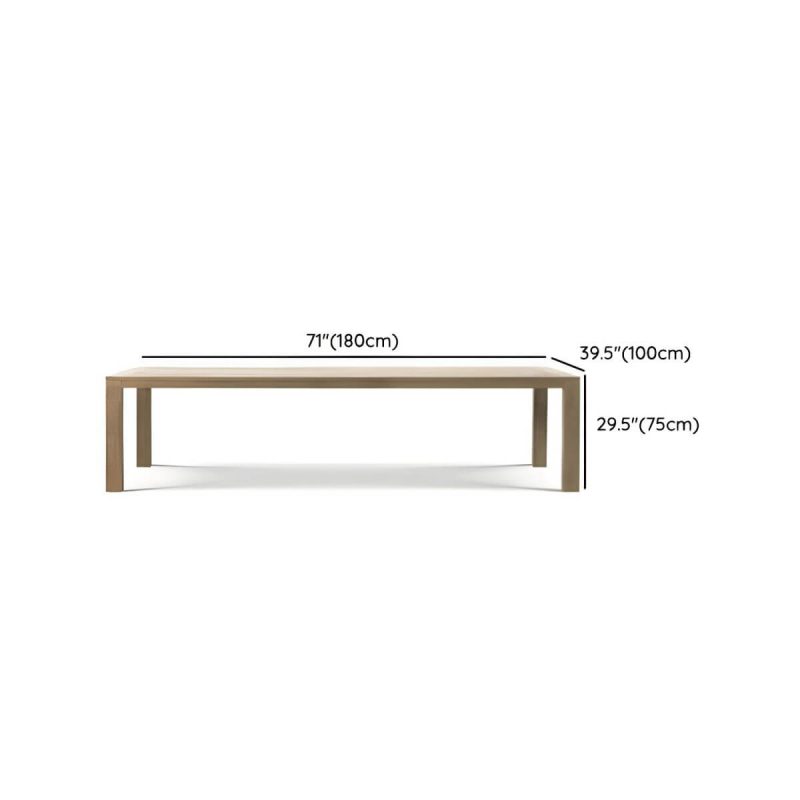 "Dimension of Solid Wood Dining Table Set 1/5/11 Pieces Boho Patio Dining Sets - Table 70.9"L x 39.4"W x 29.5"H Zero"