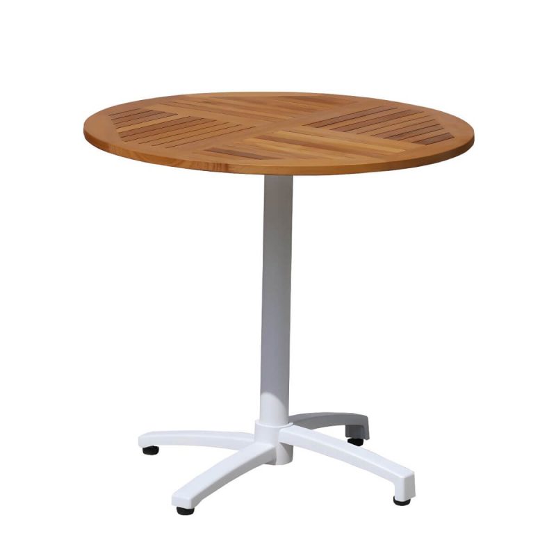 "2-Seater Patio Table with UV Resistant Contemporary Bistro Table - Table Only Brown 31.5"L x 31.5"W x 29.5"H Round"