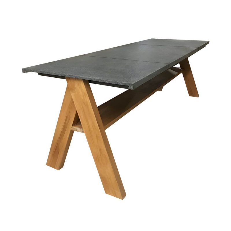 "Contemporary Aluminum Frame Patio Table Outdoor Rust Resistant Patio Table - Rectangular 90.6"L x 31.5"W x 29.5"H Table Only"