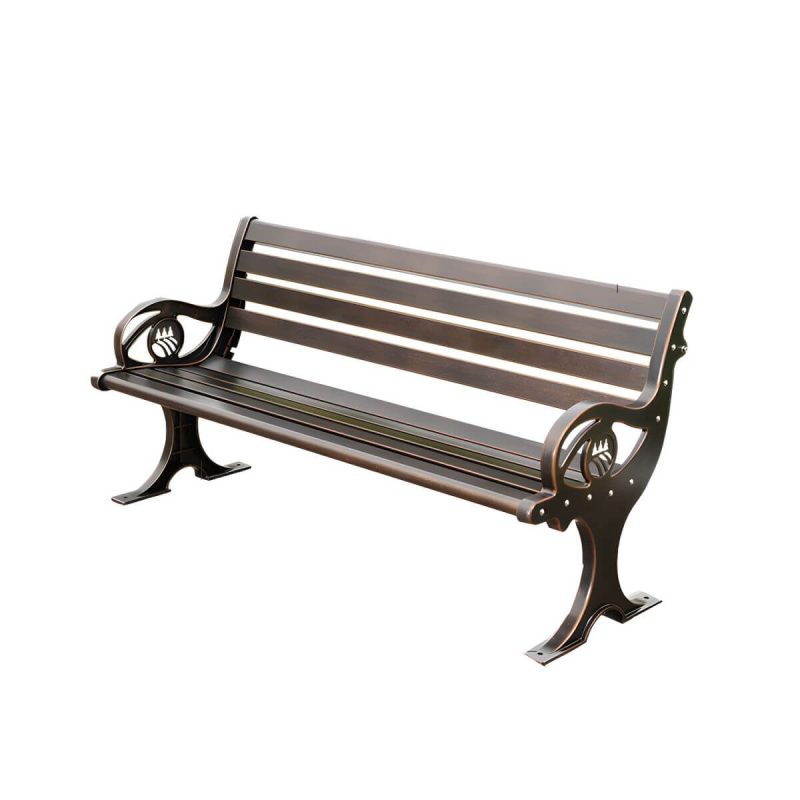 "Metal Modern Park Bench with Legs Water Resistant for Outdoor - 59"L x 18"W x 29"H"