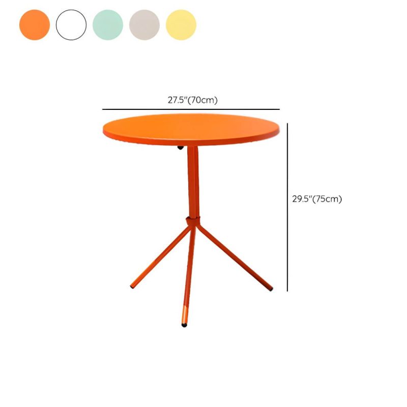 "Dimension of Contemporary Round/Square Bistro Table Aluminum Water Resistant Patio Table - White Round Table Only"