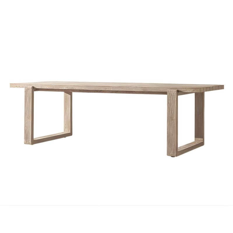 "Stylish Teak Wood Patio Dining Set with Bench for Outdoor Gatherings - Table 94.5"L x 39.4"W x 29.5"H"