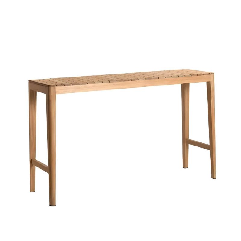 "Modern Brown Patio Dining Table without Umbrella Hole and Non-Foldable Design - Table Only 39"L x 24"W x 42.5"H Rectangular"