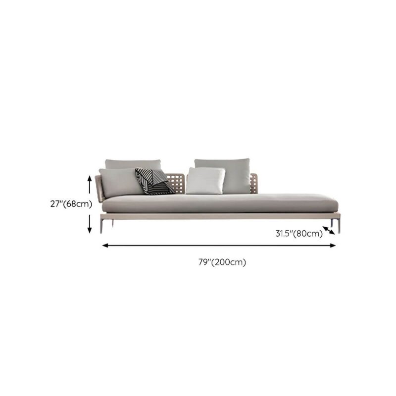 "Dimension of Metal Patio Sofa Water Resistant and UV Resistant Outdoor Patio Sofa - Chaise Lounge"