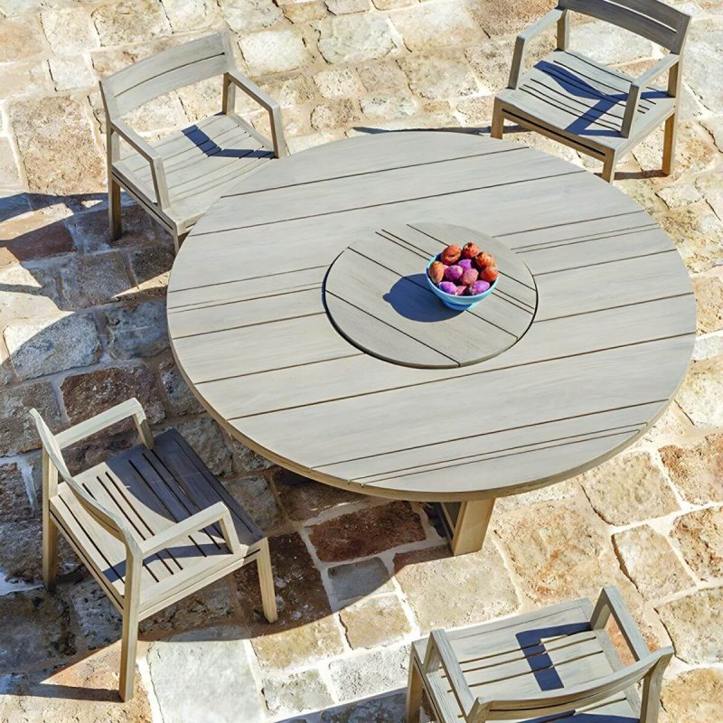 "Modern Wooden Dining Table Set with Armless Chairs for Outdoors - Table & Chair(s) 70.9"L x 35.4"W x 29.5"H 4"