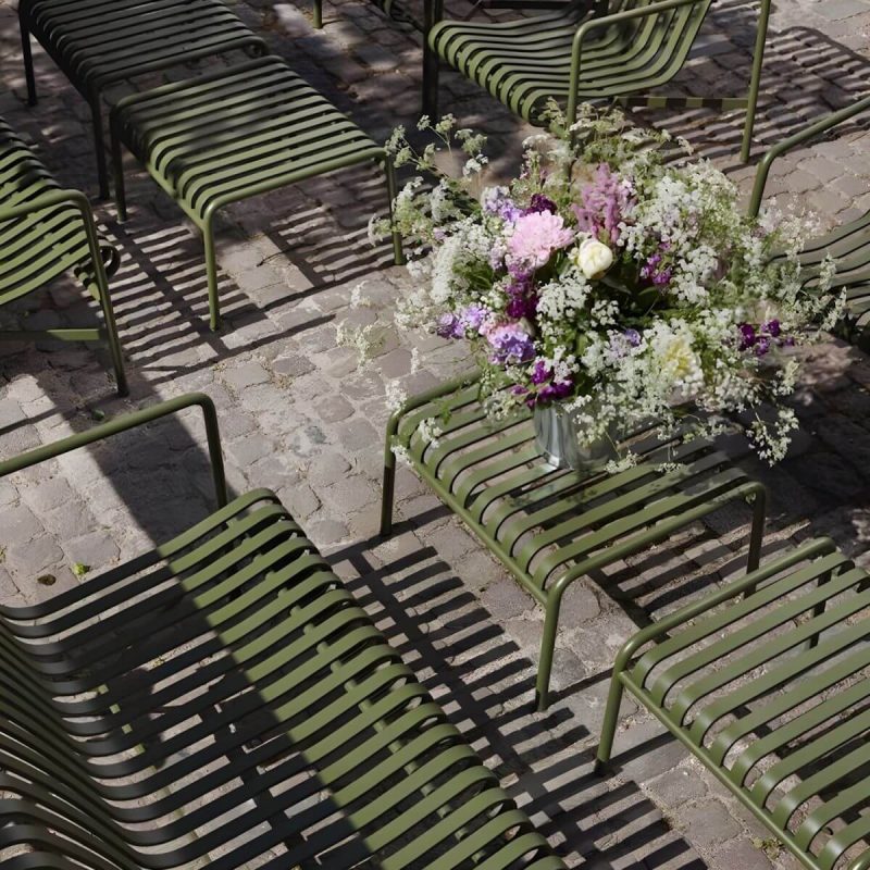 "Modern Iron Dining Table Outdoor Patio Table with Metal Frame - Table Only 100 x 70 x 75 cm"