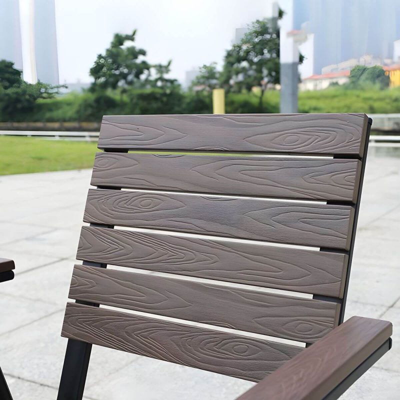 "Traditional Dining Armchair Open Back Outdoors Dining Chairs in Brown - 22"L x 22"W x 33.5"H 6 Piece Set"