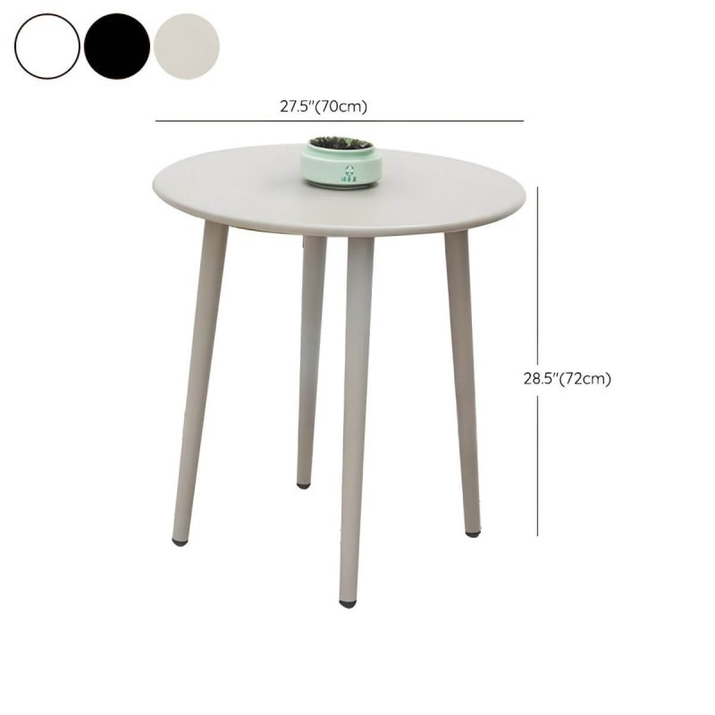 "Dimension of Metal Modern Folding Patio Dining Set with Strap Back Chairs - Table & Chair(s) 27.6"L x 27.6"W x 28.3"H 2 White"