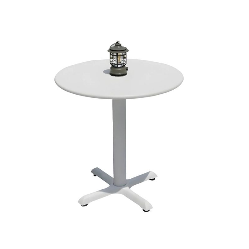 "Weatherproof Outdoor Aluminum Dining Set with Stackable Chairs and Modern Design - Table & Chair(s) 63"L x 35"W x 29"H 4"