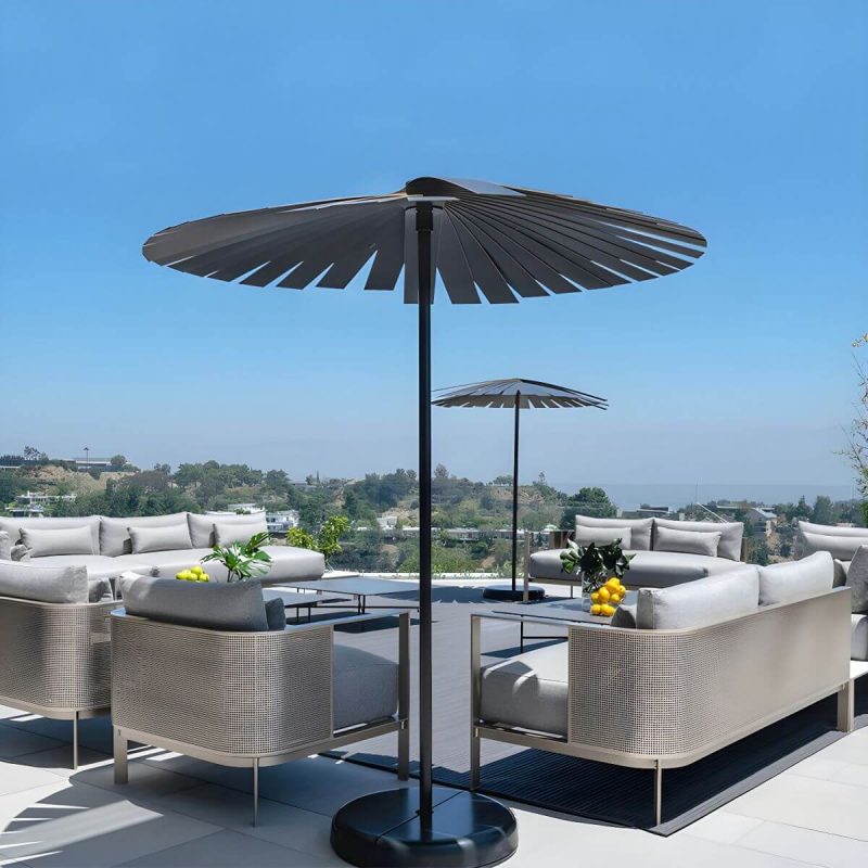 "Metal Frame Outdoor Patio Sofa Industrial Water Resistant Patio Sofa - 55"L x 29.5"W x 28"H Chaise Lounge"