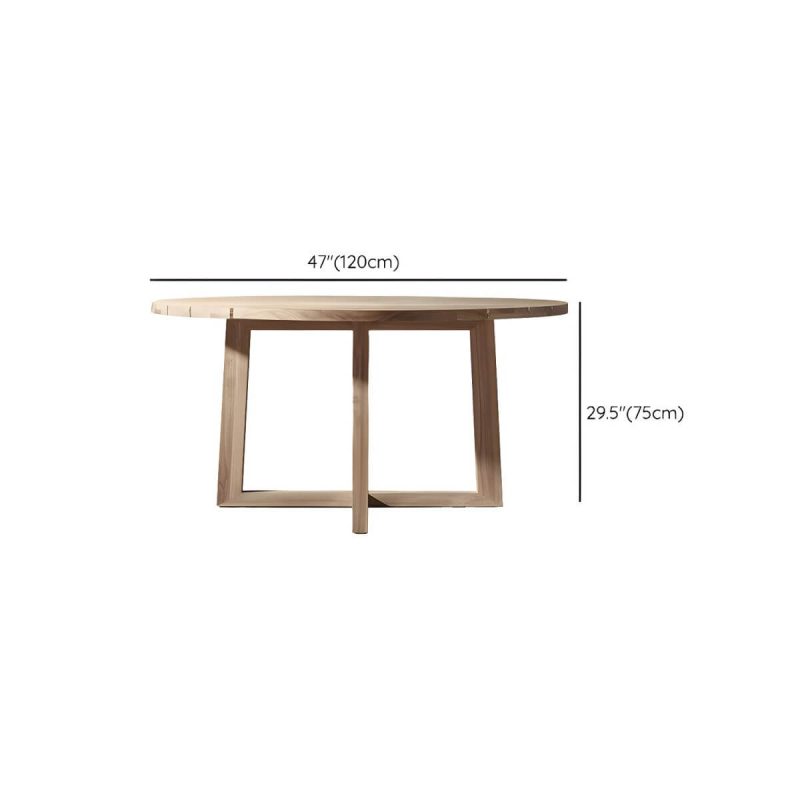 "Dimension of Brown Patio Dining Table Set 1/5/7 Pcs Wood Patio Dining Table and Chairs - Table 47.2"L x 47.2"W x 29.5"H Zero Brown"