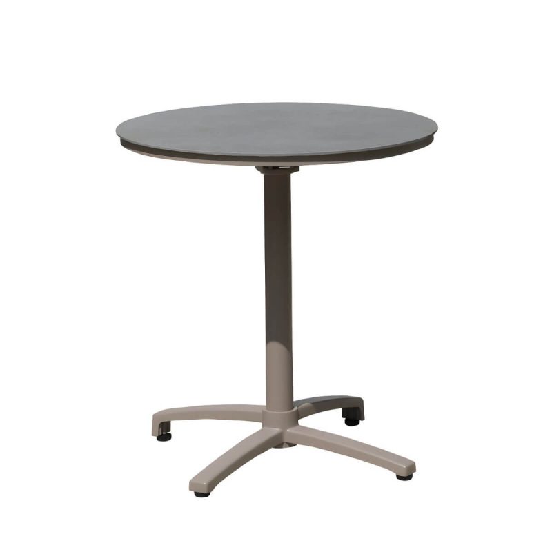 "2-Seater Patio Table with UV Resistant Contemporary Bistro Table - Table Only Grey 27.6"L x 27.6"W x 29.5"H Round"