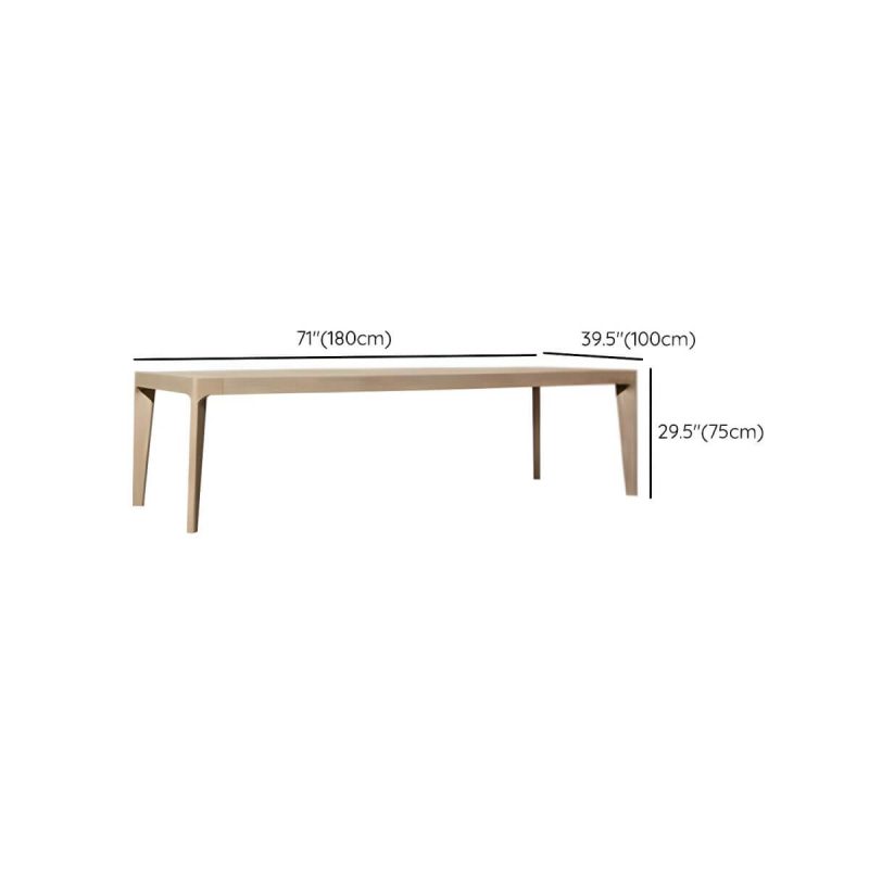 "Dimension of Contemporary Teak Wood Coffee Table Solid Wood Outdoor Patio Table - Table Only 70.9"L x 39.4"W x 29.5"H"