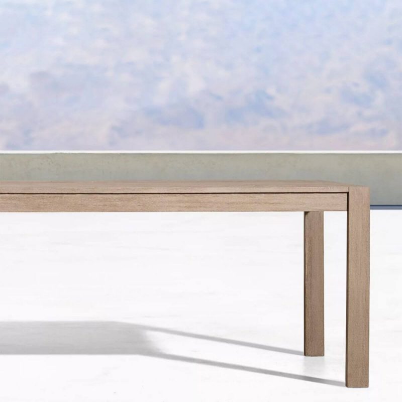 "Water Resistant Patio Table Contemporary Style Outdoor Dining Table - Black 71"L x 39"W x 29"H Table Only"