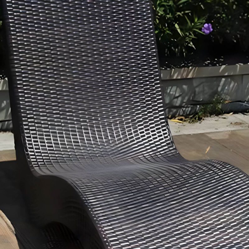 "Tropical Patio Daybed Wicker/Rattan UV Resistant Beige Mildew Resistant - Coffee"