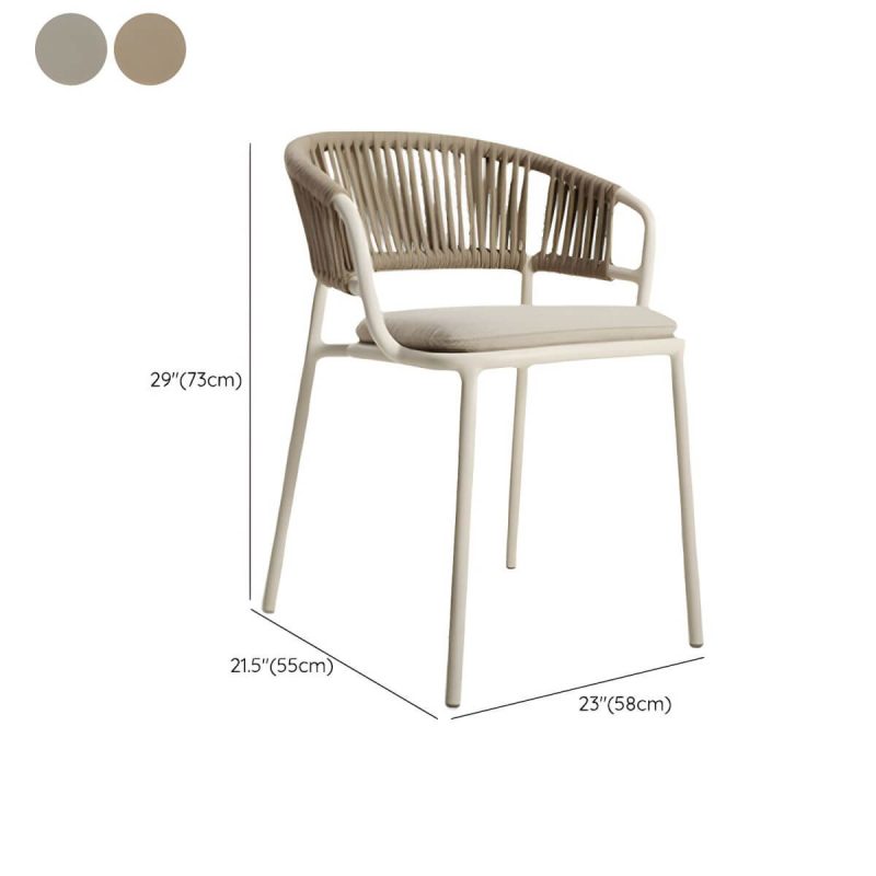 "Dimension of Modern Light Brown Dining Arm Chair Cane Back for Living Room - Light Gray 1 Piece"