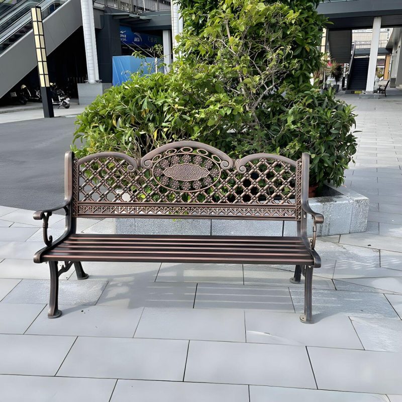"Contemporary Accent Bench with Legs Water Resistant for Outdoor - Black 59"L x 24"W x 34"H"