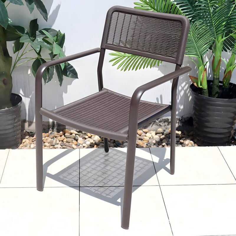 "Industrial Dining Side Chair Set of 2/4/6/8 Metal Outdoor Chair - 22"L x 22"W x 31"H 2 Piece Set"