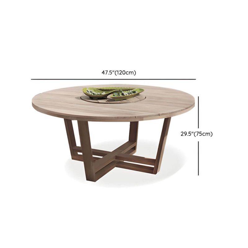 "Dimension of Solid Wood Dining Table Set 1/5/11 Pieces Boho Patio Dining Sets - Table 47.2"L x 47.2"W x 29.5"H Zero"