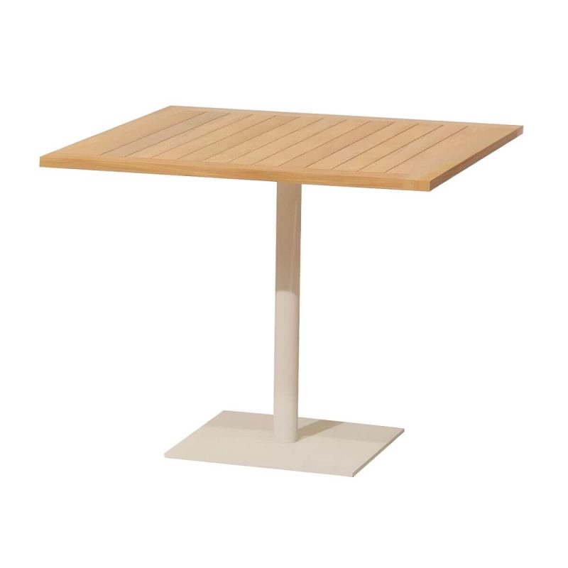 "Contemporary Aluminum Frame Patio Table Outdoor Rust Resistant Patio Table - Square 31.5"L x 31.5"W x 20"H Table Only"