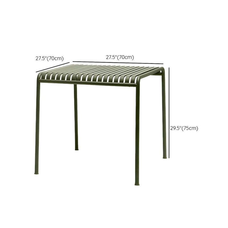 "Dimension of Modern Iron Dining Table Outdoor Patio Table with Metal Frame - Table Only 70 x 70 x 75 cm"