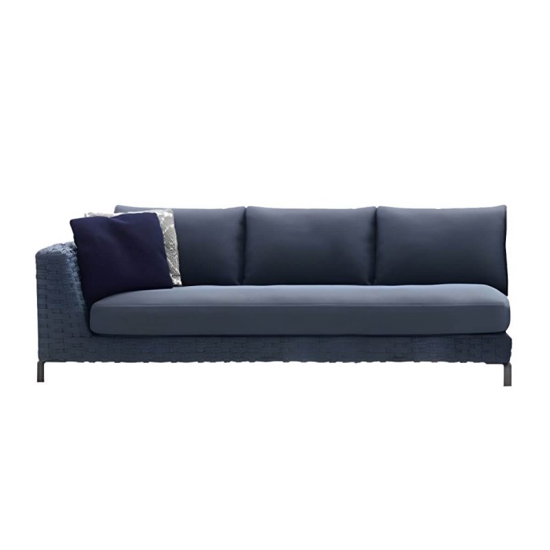 "Contemporary Water Resistant Symmetrical Patio Sofa with Cushions for Outdoor - 3-Seater Corner Sofa"