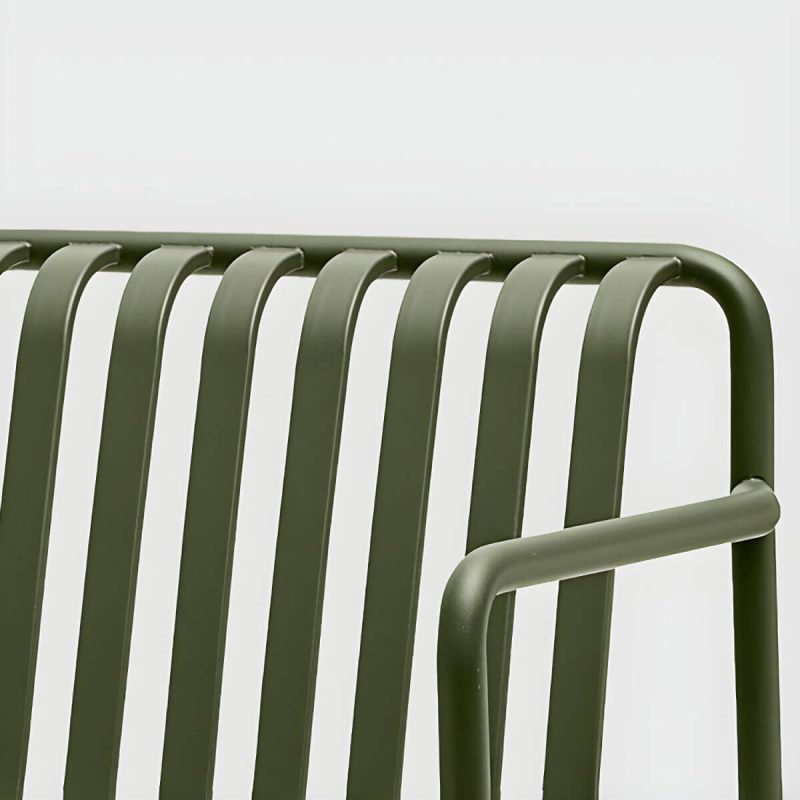 "Modern Metal Outdoor Bistro Chairs Open Back Dining Chairs in Green - 22"L x 19"W x 31"H 8 Piece Set"