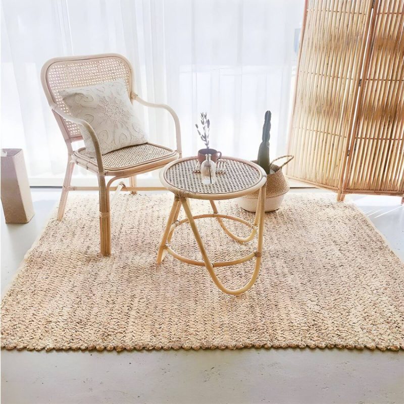 "20" Wide Tropical Rattan Dining Armchair Natural Outdoor Chair - Natural Finish 4 Piece Set"