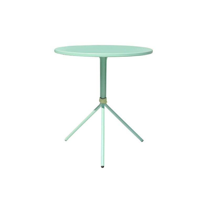"Metal Patio Table Contemporary Style with Legs in Round/Square Shape - Table Only Champagne Square"