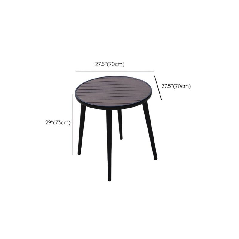"Dimension of Contemporary Dining Table Set with Wooden Chair for Courtyard - Table & Chair(s) 27.6"L x 27.6"W x 28.7"H 4"