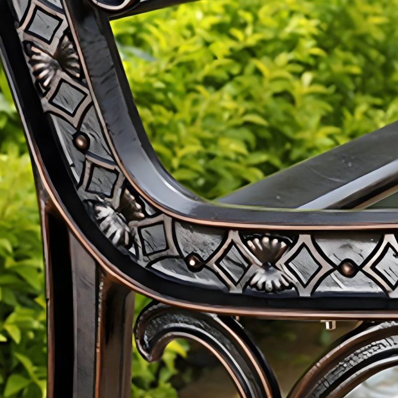 "Contemporary Style Park Bench with Legs Water Resistant for Outdoor - 59"L x 24"W x 36"H"