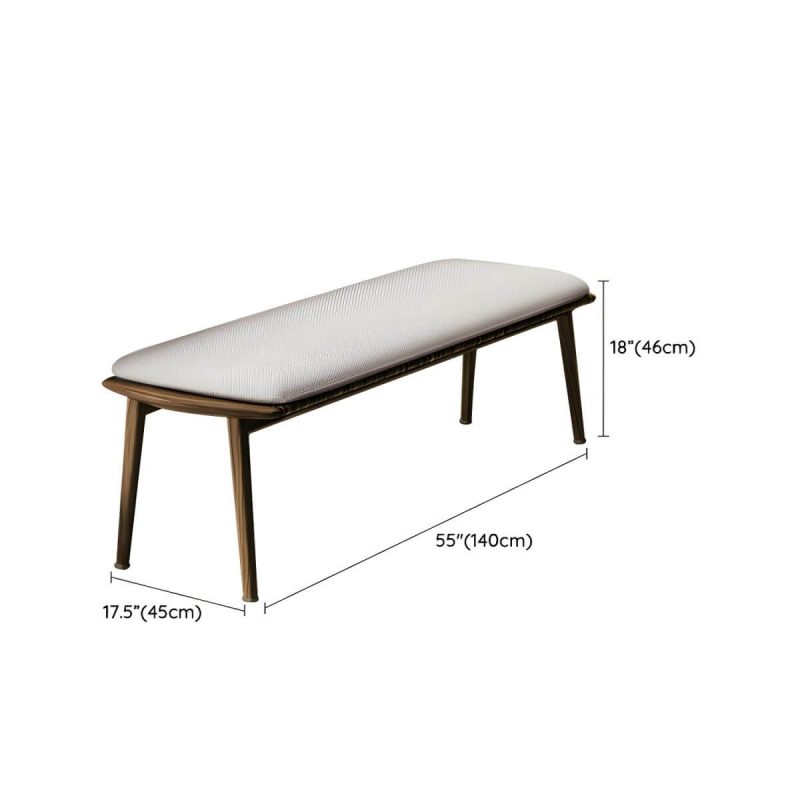 "Dimension of Boho 1/5/6 Pieces Dining Wooden Set Rectangle Wood Dining Table Set - White Bench(es) 55"L x 18"W x 18"H Zero"