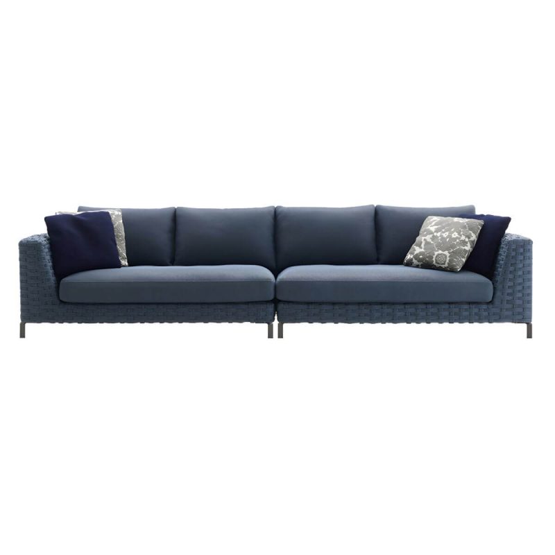 "Contemporary Water Resistant Symmetrical Patio Sofa with Cushions for Outdoor - Left Corner Loverseats & Right Corner Loverseats"