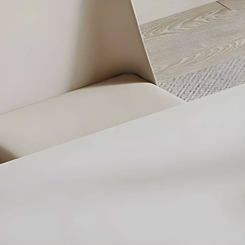 "White Stone Rectangular Patio Dining Table without Umbrella Hole - Table Only 63"L x 31.5"W x 29.5"H"