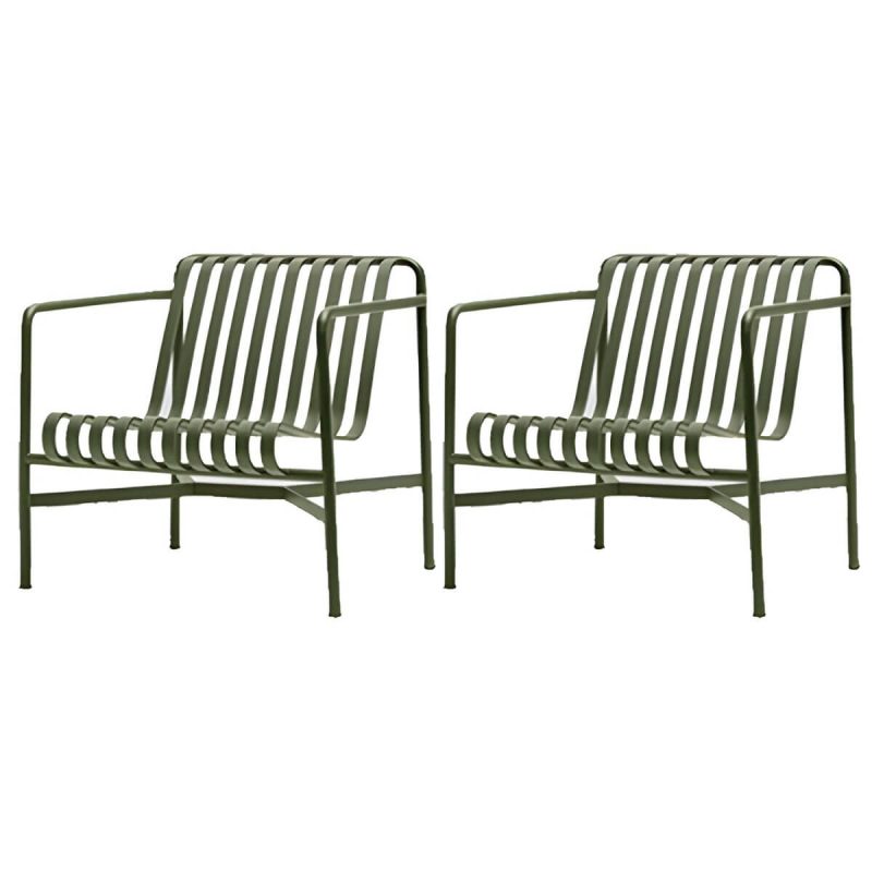 "Industrial Metal Outdoor Bistro Chairs Open Back Dining Chairs in Green - 29"L x 32"W x 28"H 2 Piece Set"