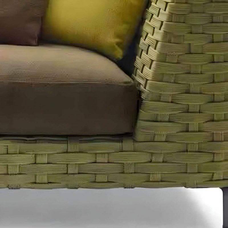 "Contemporary Water Resistant Symmetrical Patio Sofa with Cushions for Outdoor - 3-Seater Sofa"